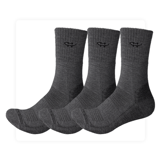 Classic Merino Wool Crew Socks (3 pairs）